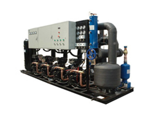 蒸發(fā)冷螺桿低溫機組四機頭