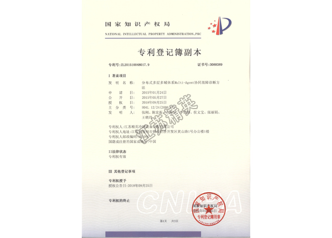 分布式多層多域體系Multi-Agent協(xié)同故障診斷方法發(fā)明專(zhuān)利證